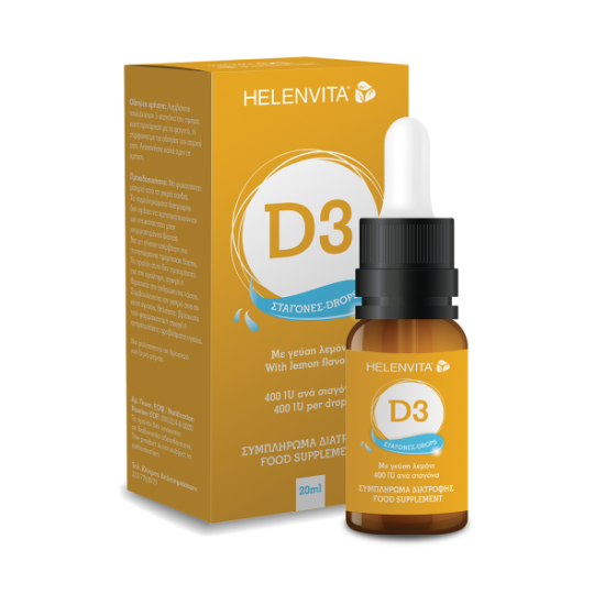 Helenvita Vitamin D3 Drops 400iu Λεμόνι 20ml