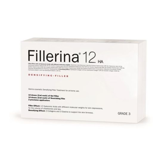Fillerina 12HA Δερμο-καλλυντική αγωγή διπλής εντατικής δράσης Αναπλήρωσης του δέρματος και Γεμίσματος των ρυτίδων Βαθμός 3 (2x30 ml)