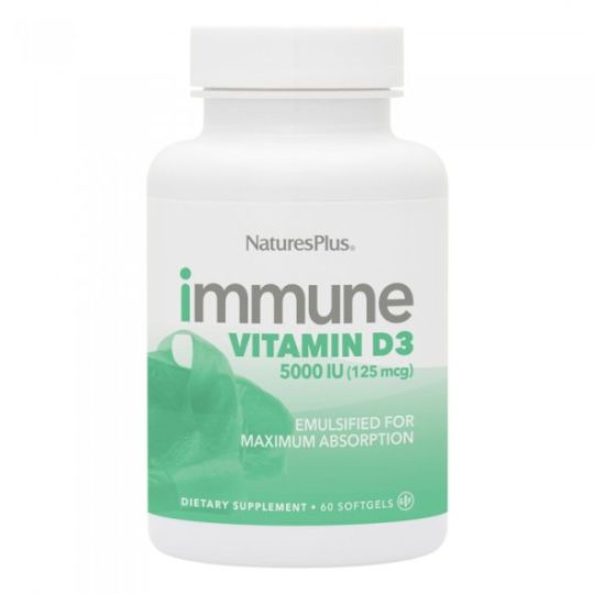 Nature's Plus Immune Vitamin D3 5000iu 60 μαλακές κάψουλες
