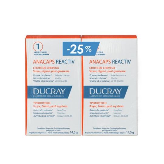 DUCRAY PROMO DUO ANACAPS REACTIV NF -25% 2*30 CAPS