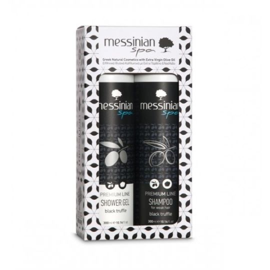 Messinian Spa Premium Line Shower Gel Black Truflle 300ml & Shampoo 300ml