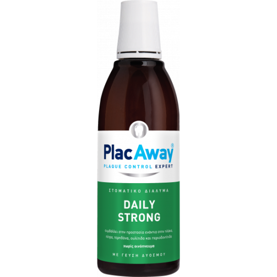 PlacAway Daily Strong Στοματικό Διάλυμα κατά της Πλάκας, της Τερηδόνας, της Ουλίτιδας & της Περιοδοντίτιδας 500ml