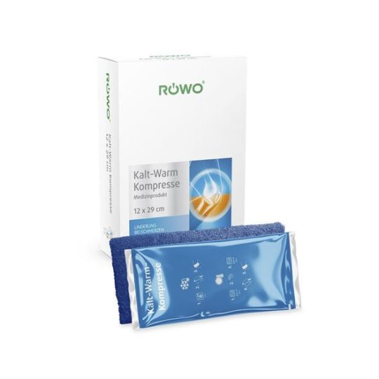 Rowo Κομπρέσες Κρυοθεραπείας / Θερμοθεραπείας με Velcro & Ελαστική Ταινία Στερέωσης 12x29cm 1τμχ