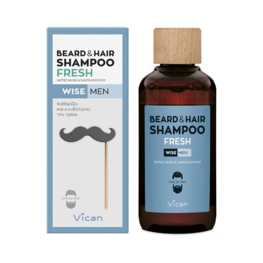 VICAN WISE MEN - BEARD + HAIR SHAMPOO FRESH 200ML