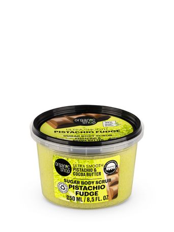 ORGANIC SHOP PISTACHIO FUDGE BODY SCRUB ULTRA SMOOTH. PISTACHIO+COCOA. 250 ML