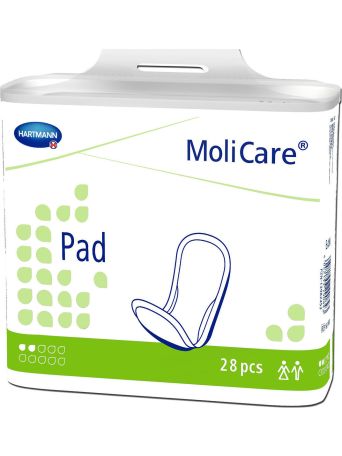 Hartmann Molicare Pads Mini Unisex Σερβιέτες Ακράτειας Ελαφριάς Ροής 2 Σταγόνες 28τμχ