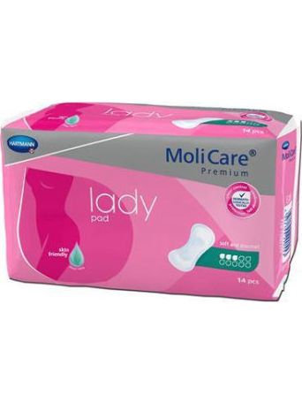 Hartmann Molicare Premium Lady Pad Γυναικείες Σερβιέτες Ακράτειας Κανονικής Ροής 3 Σταγόνες 14τμχ