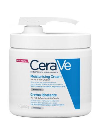 CeraVe Moisturising Cream For Dry To Very Dry Skin Pump 454gr