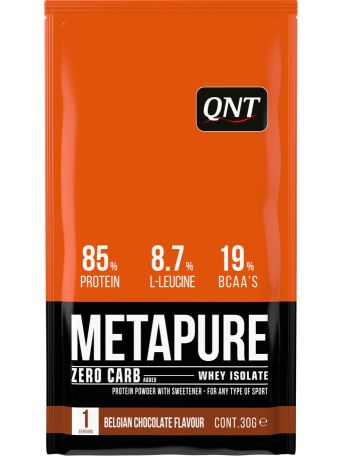 QNT SINGLE DOSE ZERO CARB METAPURE BELGIAN CHOCOLATE 30G