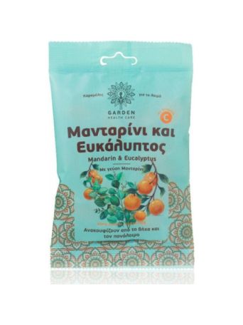 Garden Καραμέλες για το Λαιμό Μανταρίνι & Ευκάλυπτος 60gr