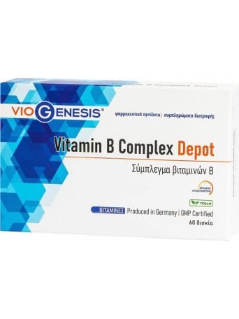 Viogenesis Vitamin B Complex Depot 60 κάψουλες