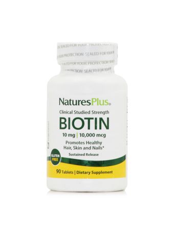 Nature's Plus Clinical Strength Biotin Βιταμίνη για τα Μαλλιά, τo Δέρμα & τα Νύχια 10mg 90 ταμπλέτες