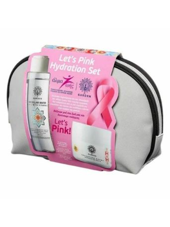 GARDEN OF PANTHENOLS Let's Pink Hydration Set Ενυδατική Κρέμα με Λευκό Νούφαρο, 50ml & Micellar 3in1 με Vitamin C, 100ml