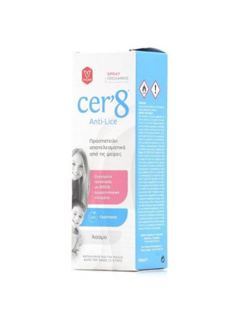 Vican Cer'8 Anti-Lice Άοσμο Spray Πρόληψης 150ml