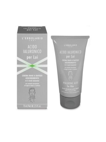 L' Erbolario Hyaluronic Acid for Him Ενυδατική Κρέμα Χεριών 75ml