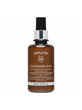 APIVITA CLEAN. ΓΑΛΑΚΤΩΜΑ 3 ΣΕ 1 ΠΡΟΣΩΠΟ-ΜΑΤΙΑ ΧΑΜΟΛΗΛΙ-ΜΕΛΙ 250ML