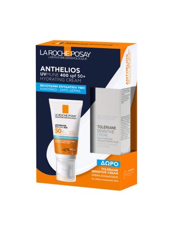 La Roche-Posay Anthelios UVMUNE 400 Hydrating Cream SPF50 με Άρωμα 50ml & Toleriane Sensitive Cream 15ml
