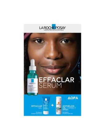 La Roche Posay Effaclar Serum Ορός κατά των επίμονων ατελειών 30ml + Effaclar Gel 50ml + Αnthelios Oil Correct SPF50+ 3ml