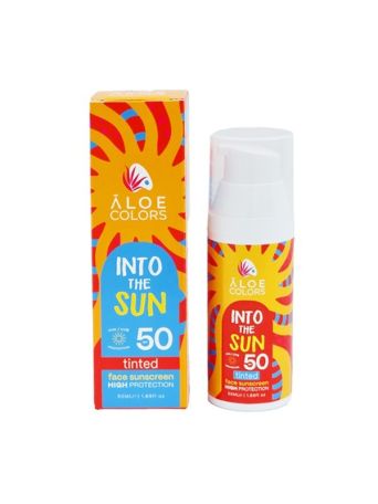 ALOE COLORS INTO THE SUN FACE SUNSCREEN SPF 50 TINTED 50ML