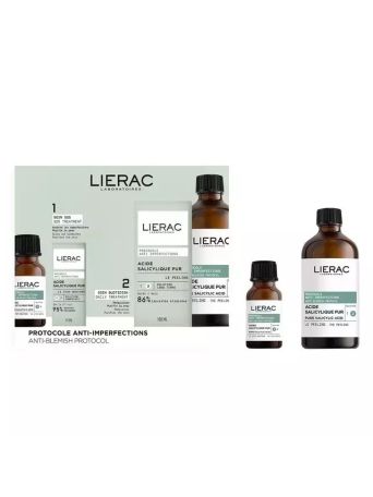 Lierac Promo Protocole Anti-Imperfection & Anti-Blemish Control Solution 1 The Stop Spots 15ml & Solution 2 The Peeling 100ml