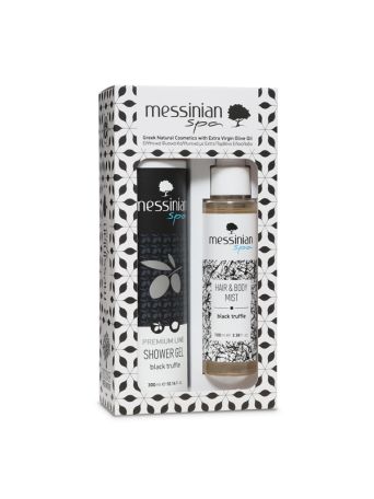 Messinian Spa PROMO Premium Line Black Truffle Shower Gel Αφρόλουτρο Μαύρη Τρούφα 300ml & Black Truffle Hair & Body Mist 100ml