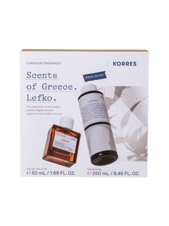 KORRES Lefko Eau de Toilette 50ml + Αφρόλουτρο Lefko 250ml
