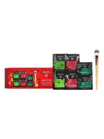 APIVITA PROMO LIGHT IT UP: EXPRESS MASKS ΑΛΟΗ + ΡΟΔΙ + GINGKO BILOBA + ΔΩΡΟ ΠΙΝΕΛΟ ΕΦΑΡΜΟΓΗΣ ΜΑΣΚΑ