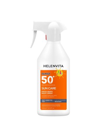 HELENVITA FAMILY SUN CARE  FACE + BODY MILKY SPRAY SPF 50+  300ML