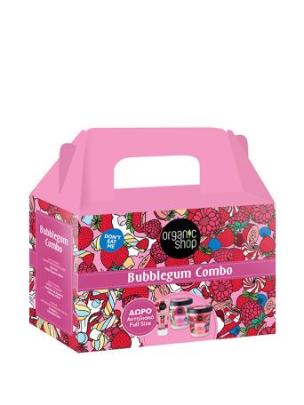 ORGANIC SHOP Body Desserts Bubblegum Combo, Σετ Σώματος για Λείανση & Θρέψη με Δώρο Αντηλιακό Προσώπου Full Size