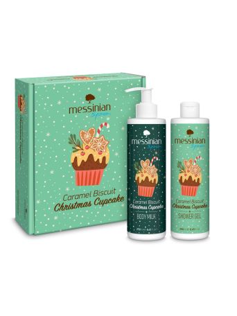 MESSINIAN SPA CRISTMAS CUPCAKE B0X 4 SHOWER GEL & BODY MILK 2x250ml