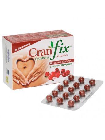 Uni-Pharma Cranfix Cranberry 60 μαλακές κάψουλες