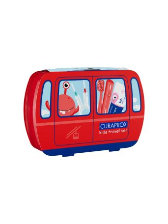 CURAPROX TRAVEL SET KIDS ΚΟΚΚΙΝΟ ΟΔΟΝΤ.- ΜΕΣΟΔ.ΒΟΥΡΤΣ.- ΟΔΟΝΤΟΚ. 10ML
