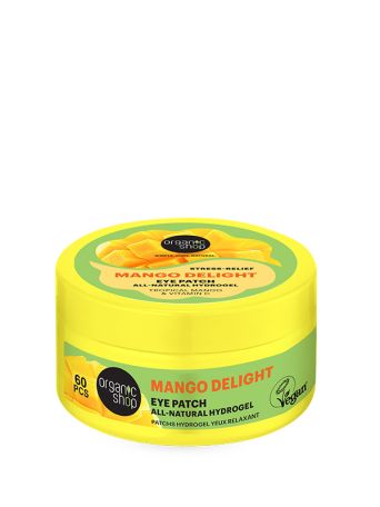 ORGANIC SHOP MANGO DELIGHT STRESS RELIEF NATURAL HYDROGEL EYE PATCH. 60 PCS