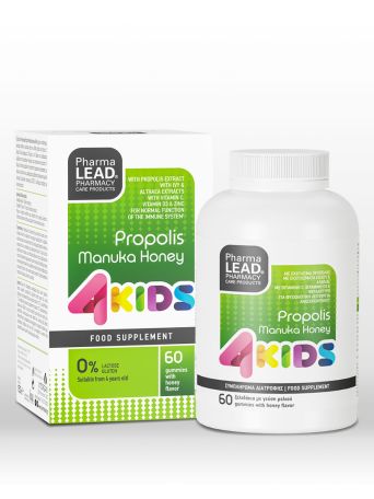 PHARMALEAD PROPOLIS MANUKA HONEY 4KIDS GUMMIES (60 ΤΕΜ.)