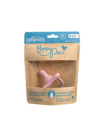 Dr. Brown's Happy Paci Σιλικόνης Ροζ 0m+ 1τμχ