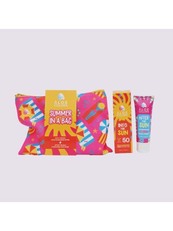 ALOE COLORS INTO THE SUN COSMETIC BAG SPF 50 (PINK)