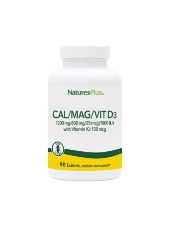 Nature's Plus Cal/Mag/Vit D3 With Vitamin K2 90 ταμπλέτες