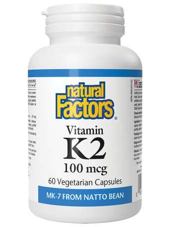 NATURAL FACTORS VITAMIN K2 100 ΜG. 60 ΦΥΤΙΚΈΣ ΚΆΨΟΥΛΕΣ