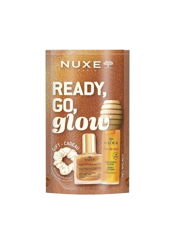 NUXE GLOW ON THE GO HONEY KIT ΝΕΟ (LIP OIL X MINI HP CLASSIC X SCRUNCH ΜΑΛΛΙΏΝ) 10ML Χ 10ML