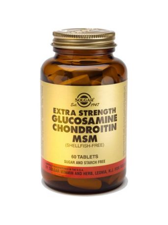 SOLGAR GLUCOSAMINE CHONDROITIN-MSM 60TABS