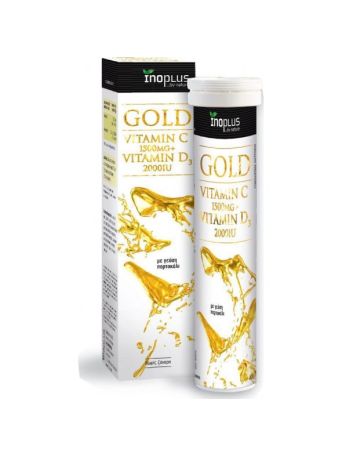 Ino Plus Gold Vitamin C 1500mg + Vitamin D3 2000iu 20 αναβράζοντα δισκία