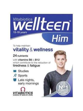 Vitabiotics Wellteen Him 30 ταμπλέτες - Πολυβιταμίνες Για Έφηβους 13-19 ετών