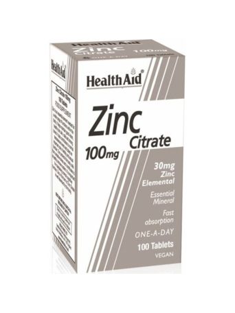 Health Aid Zinc Citrate 100mg 100 ταμπλέτες