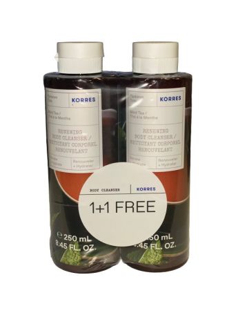 Korres Renewing Body Cleanser Mint Tea 2x250ml