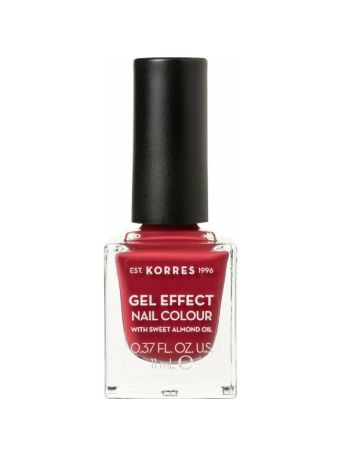 Korres Gel Effect Gloss Βερνίκι Νυχιών Μακράς Διαρκείας Κόκκινο 52 Eternity Red Rose 11ml