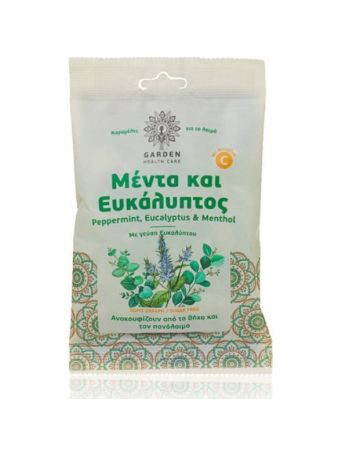 Garden Καραμέλες για το Λαιμό Μέντα & Ευκάλυπτος 60gr