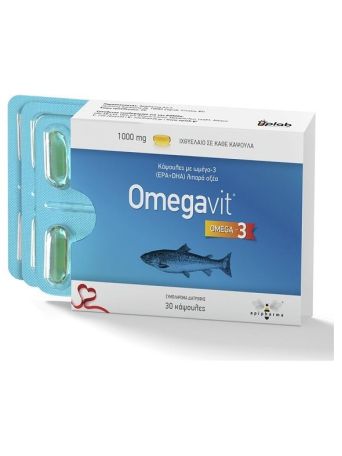 Uplab Pharmaceuticals Omegavit Κάψουλες Ωμέγα-3 (EPA & DHA) Λιπαρά Οξέα 1000mg 30 μαλακές κάψουλες