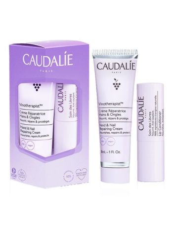 Caudalie Promo Pack Vinotherapist Hand and Nail Repair Cream 30ml & Vinotherapist Lip Conditioner 4.5g