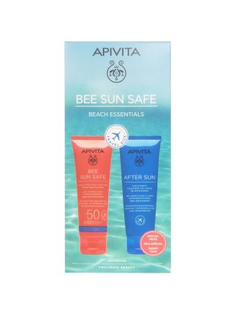 Apivita Bee Sun Safe Beach Essentials Ενυδατικό Γαλάκτωμα Προσώπου & Σώματος SPF50 100ml & After Sun 100ml