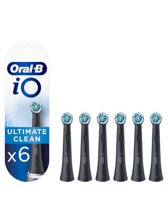 Oral-B iO Ultimate Clean Ανταλλακτικές Κεφαλές για Ηλεκτρική Οδοντόβουρτσα Black Black 6τμχ